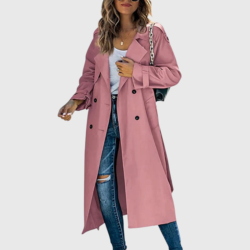 Janet - Women’s Long Trench Coat